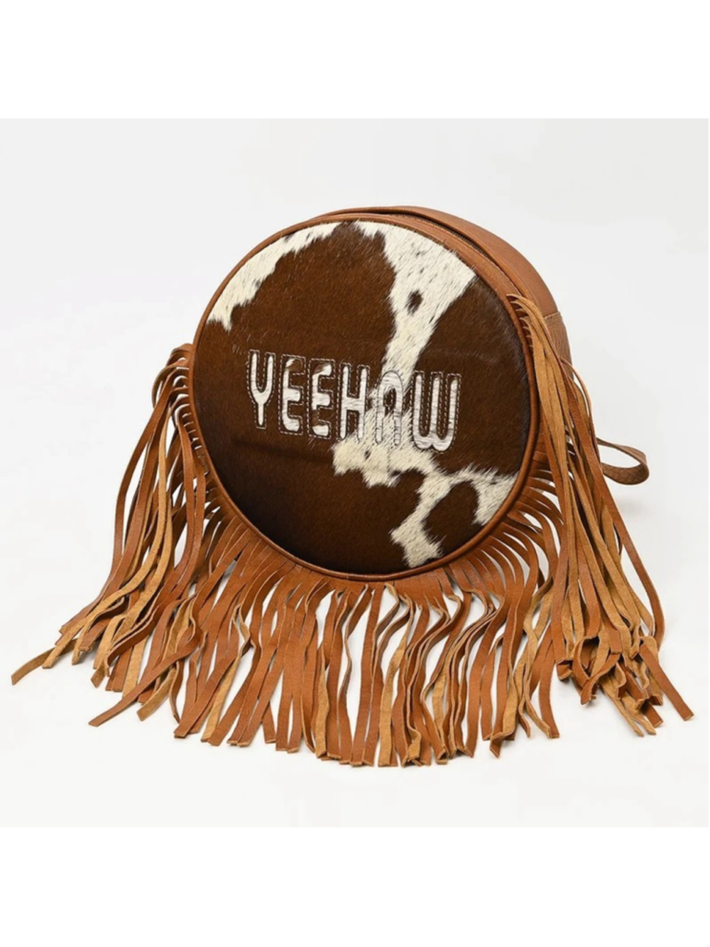 American Darling Yeehaw Cowgirl Fringe Round Backpack Bag